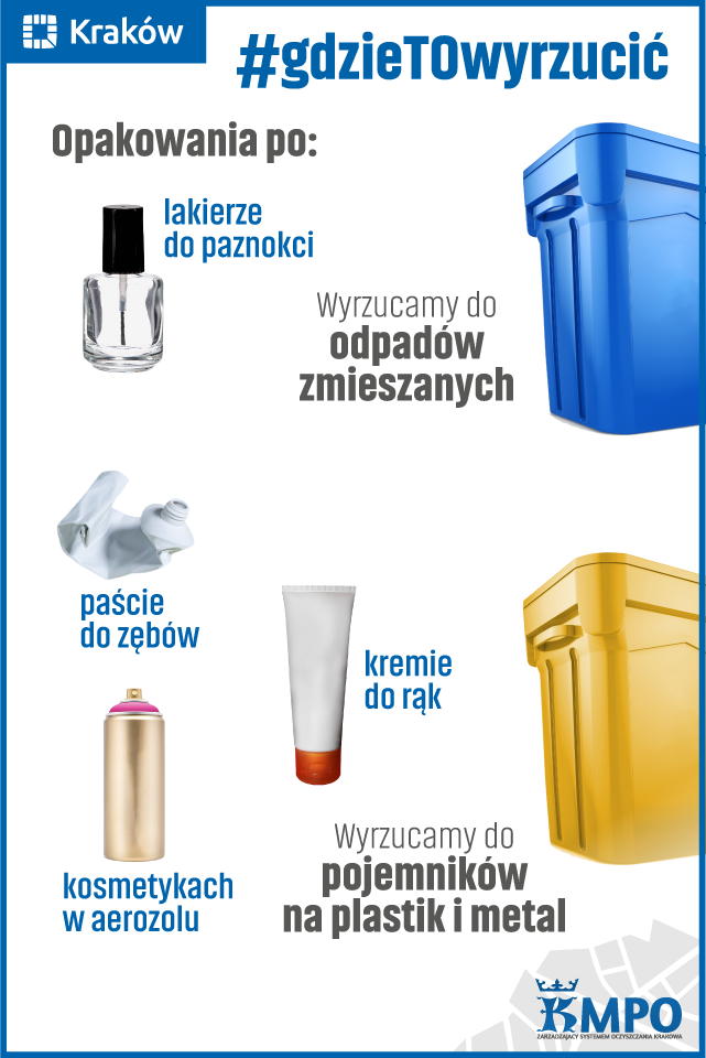 photo showing how to dispose of beuty products containers